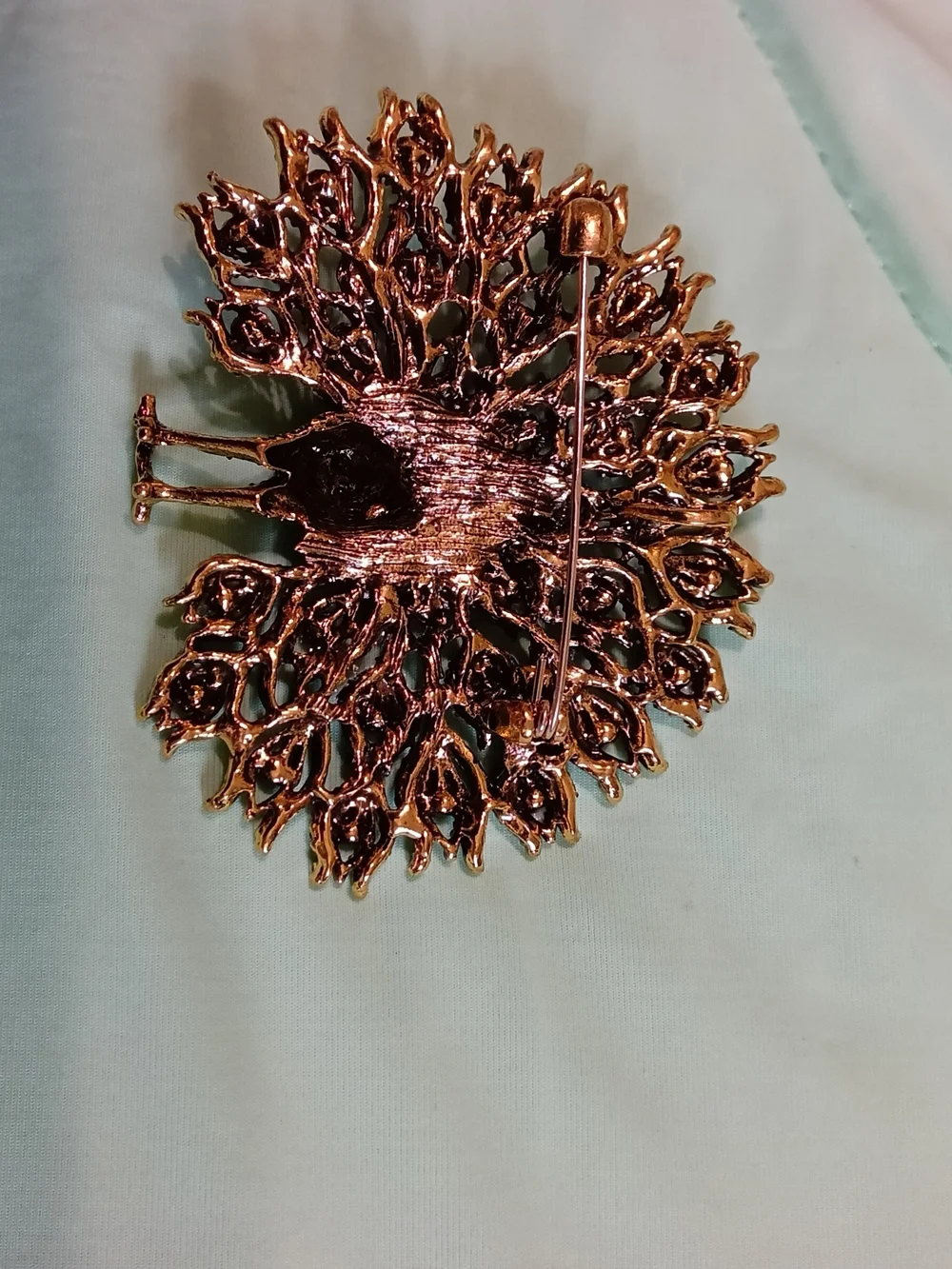 Multicolor Crystal Peacock Brooch - Women Jewelry